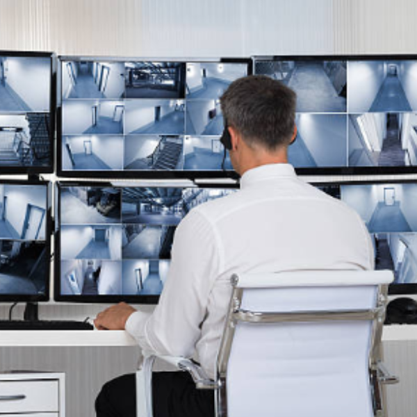 CCTV Control Room monitoring multiple security cameras for real-time surveillance